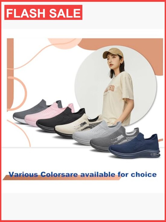 Amazon.com | VLHGCG Womens Tennis Running Shoes Walking  Women\'s Slip On Walking Running Shoes Lightweight Athletic Breathable Sneakers